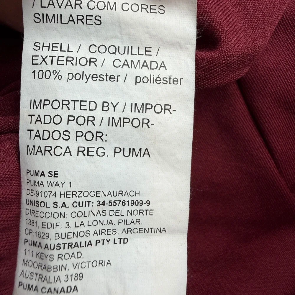Puma Soccer Shorts Men's Small Burgundy Red Athletic Training‎ Logo